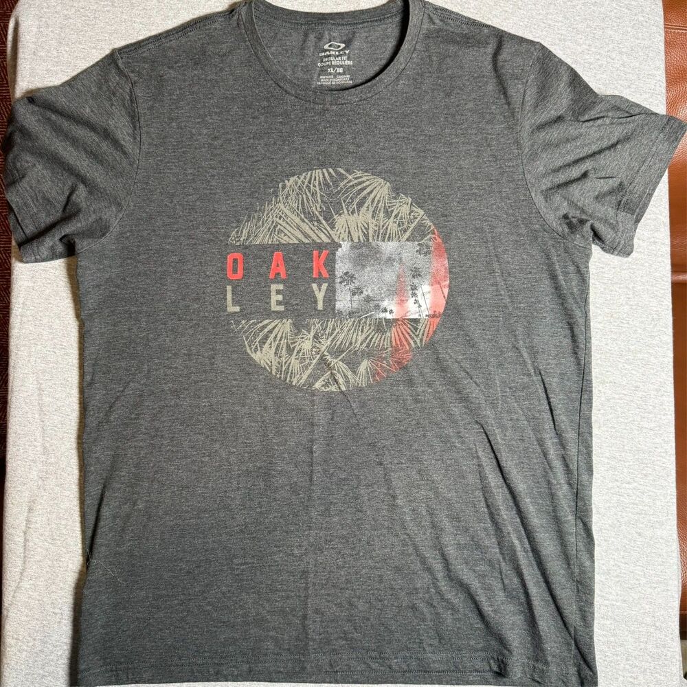 Oakley T Shirt Graphic Logo Gray Size XL